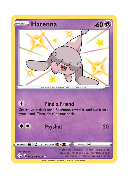 Shining Fates: Hatenna Shiny Rare - SV054/SV122
