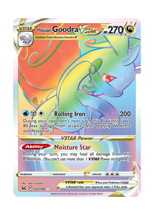 Lost Origin: Hisuian Goodra VSTAR Rainbow Rare - 202/196