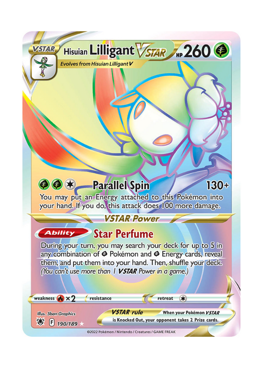 Astral Radiance: Hisuian Lilligant VSTAR Rainbow Rare - 190/189