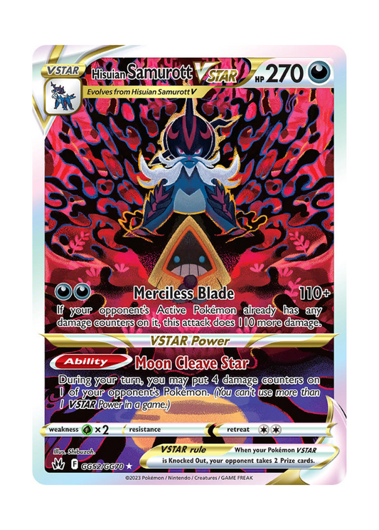 Crown Zenith: Hisuian Samurott VSTAR Galarian Gallery - GG52/GG70