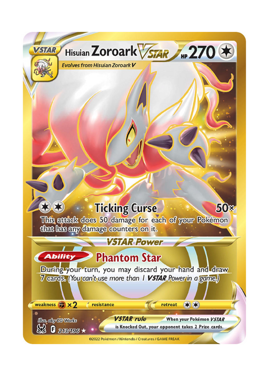 Lost Origin: Hisuian Zoroark VSTAR Secret Rare - 213/196