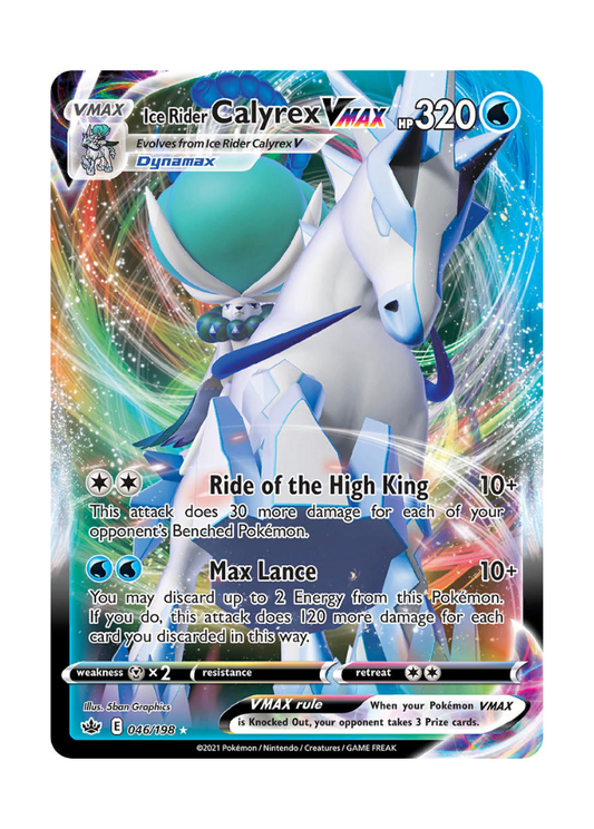 Chilling Reign: Ice Rider Calyrex VMAX Full Art - 046/198