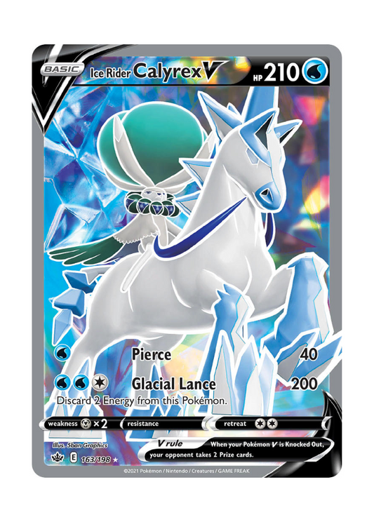 Chilling Reign: Ice Rider Calyrex V Full Art - 163/198