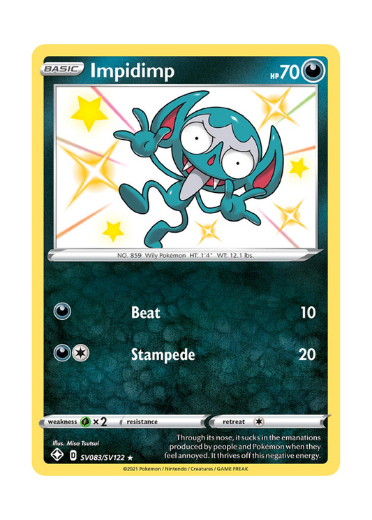 Shining Fates: Impidimp Shiny Rare - SV083/SV122