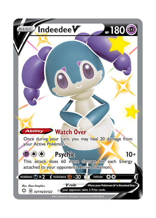 Shining Fates: Indeedee V Shiny Full Art - SV114/SV122