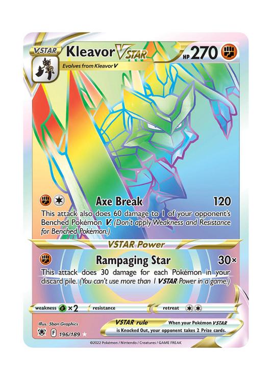 Astral Radiance: Kleavor VSTAR Rainbow Rare - 196/189