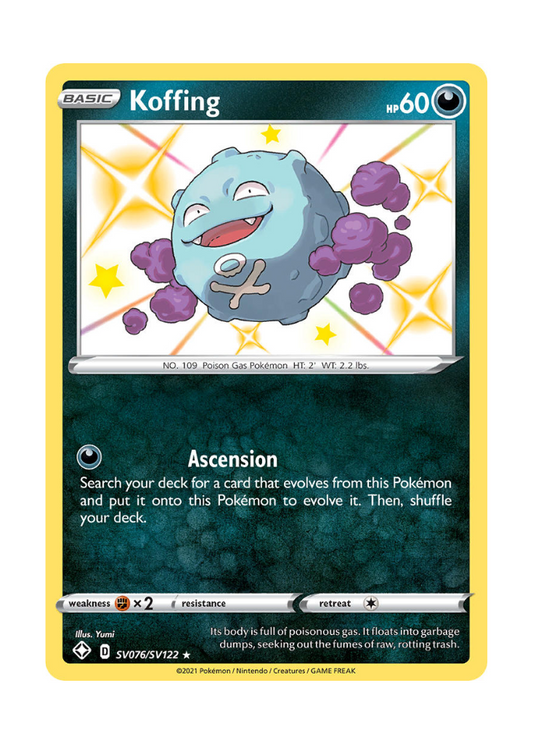 Shining Fates: Koffing Shiny Rare - SV076/SV122