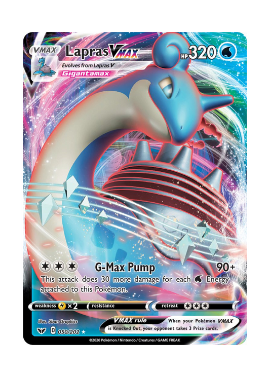 Sword & Shield: Lapras VMAX Full Art - 050/202