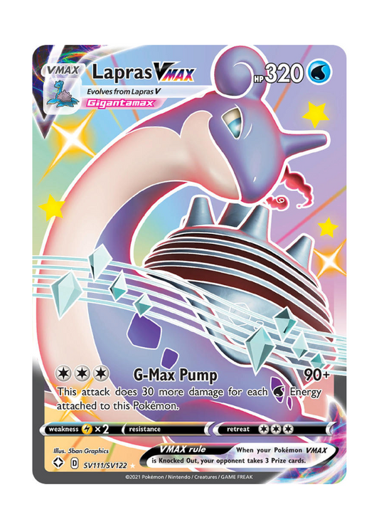 Shining Fates: Lapras VMAX Shiny Full Art - SV111/SV122