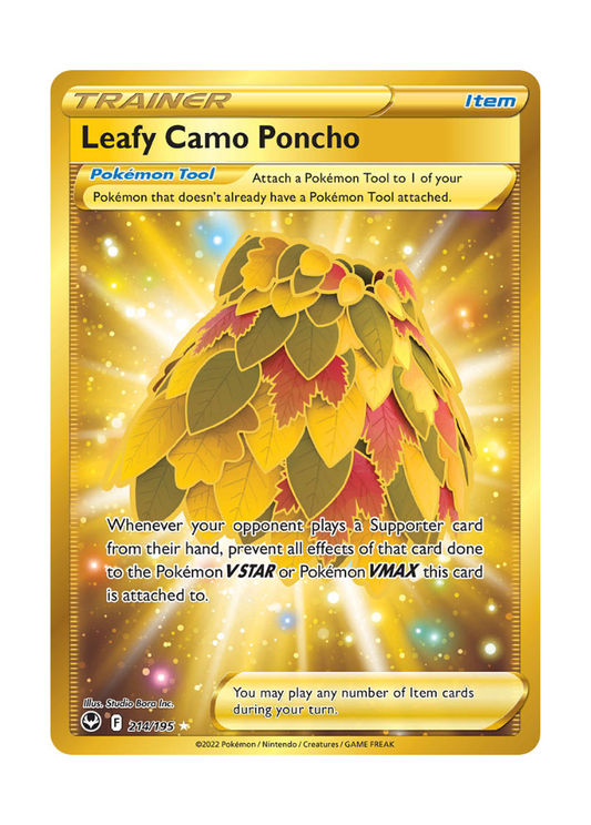 Silver Tempest: Leafy Camo Poncho Secret Rare - 214/195