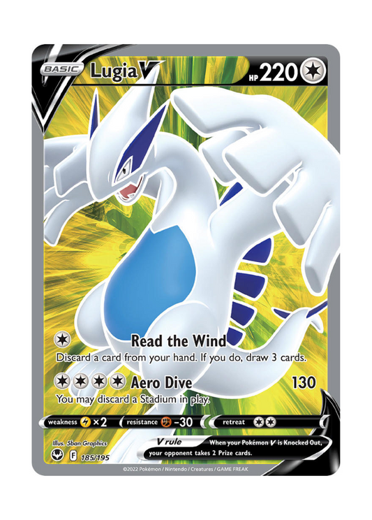Silver Tempest: Lugia V Full Art - 185/195