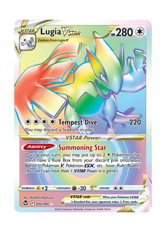 Silver Tempest: Lugia VSTAR Rainbow Rare - 202/195