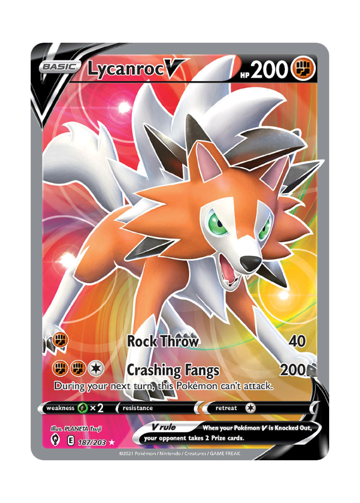 Evolving Skies: Lycanroc V Full Art - 187/203