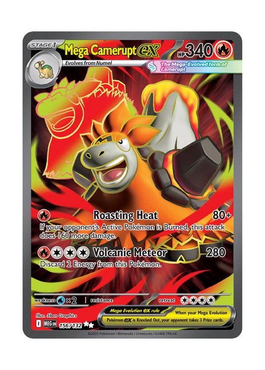 Mega Evolution: Mega Camerupt ex Full Art - 156/132