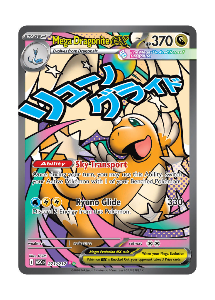 Ascended Heroes: Mega Dragonite ex Mega Attack Rare - 271/217