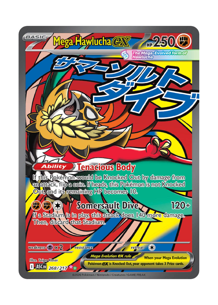 Ascended Heroes: Mega Hawlucha ex Mega Attack Rare - 268/217