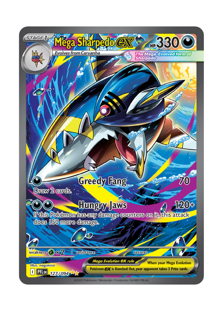 Phantasmal Flames: Mega Sharpedo ex Special Illustration Rare - 127/094