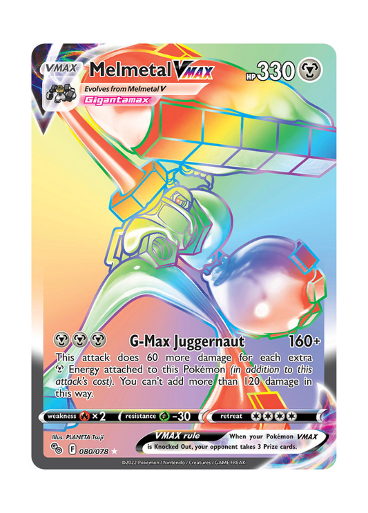 Pokémon GO: Melmetal VMAX Rainbow Rare - 080/078