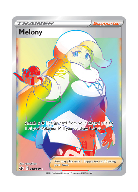 Chilling Reign: Melony Rainbow Rare - 218/198