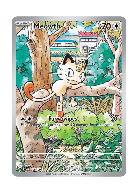 Phantasmal Flames: Meowth Illustration Rare - 106/094