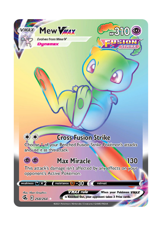 Fusion Strike: Mew VMAX Rainbow Rare - 268/264
