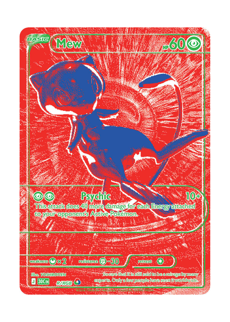30th Celebration: Mew (Red) RGB Rare - R/RGB