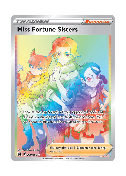 Lost Origin: Miss Fortune Sisters Rainbow Rare - 209/196