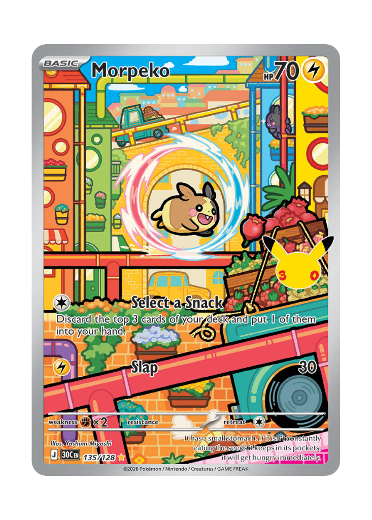 30th Celebration: Morpeko Illustration Rare - 135/128