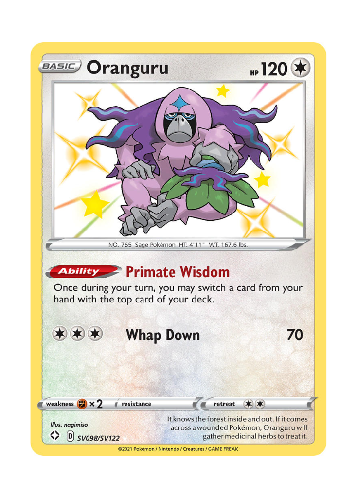Shining Fates: Oranguru Shiny Rare - SV098/SV122