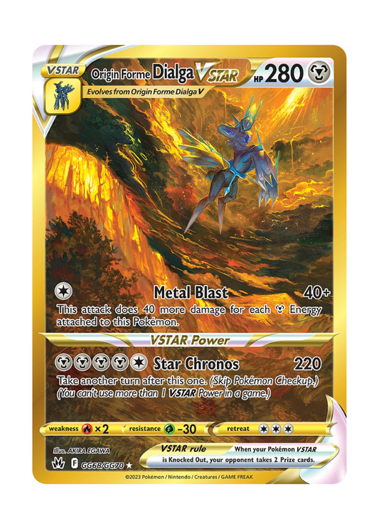 Crown Zenith: Origin Forme Dialga VSTAR Galarian Gallery - GG68/GG70