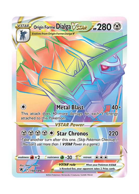 Astral Radiance: Origin Forme Dialga VSTAR Rainbow Rare - 198/189