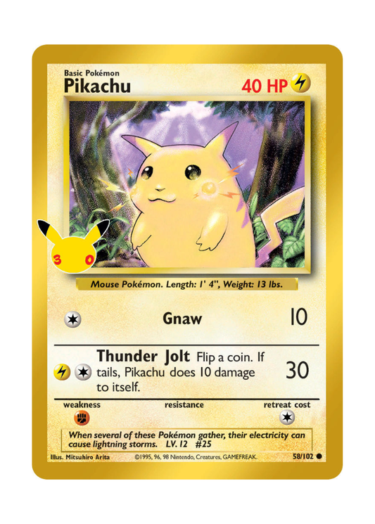 30th Celebration: Pikachu Classic Collection - 58/102