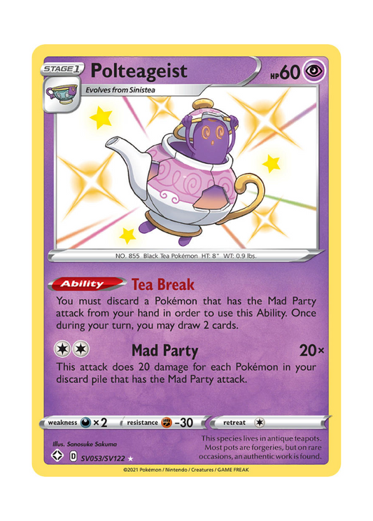 Shining Fates: Polteageist Shiny Rare - SV053/SV122