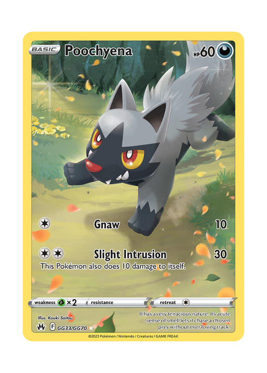Crown Zenith: Poochyena Galarian Gallery - GG33/GG70