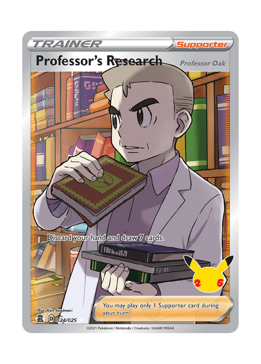 Celebrations: Professor's Research (Professor Oak) Full Art - 024/025