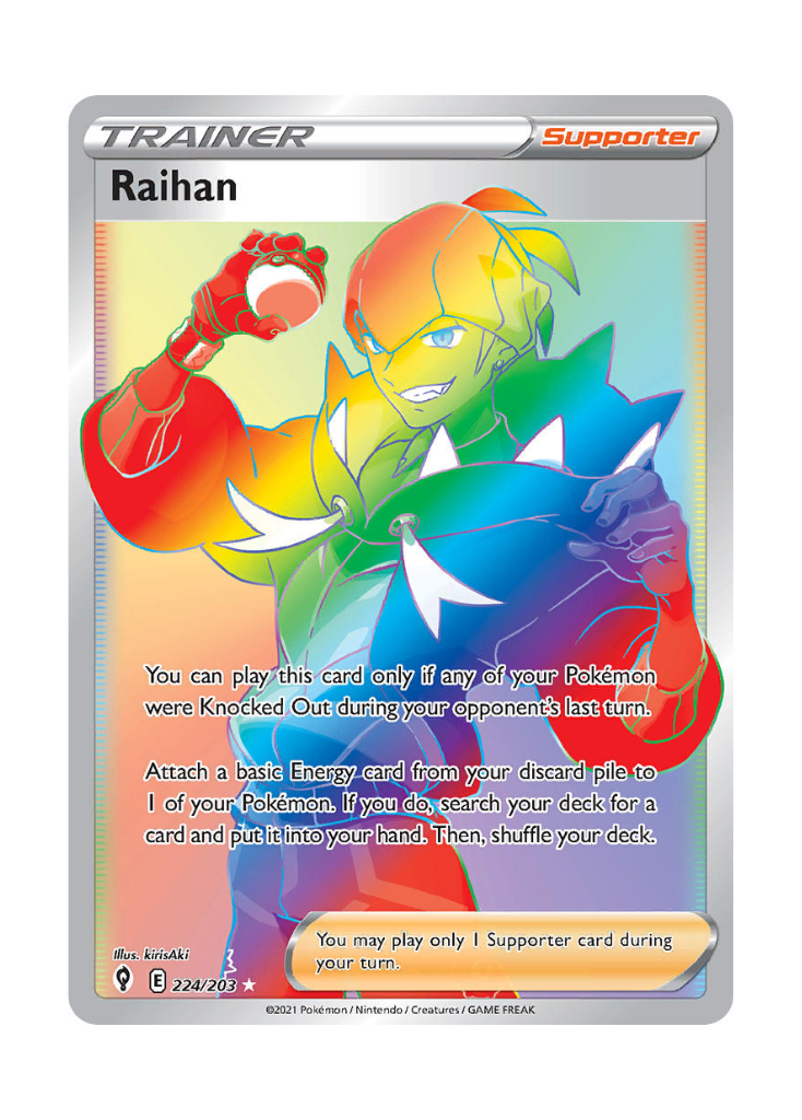 Evolving Skies: Raihan Rainbow Rare - 224/203