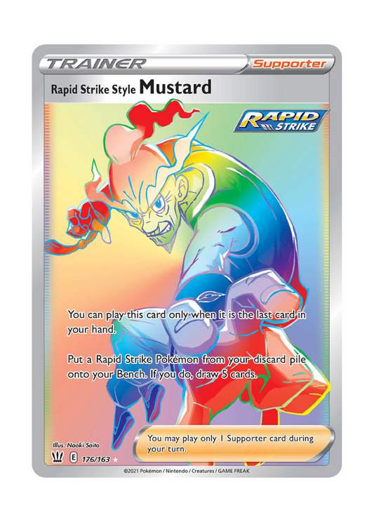 Battle Styles: Rapid Strike Style Mustard Rainbow Rare - 176/163
