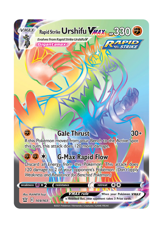 Battle Styles: Rapid Strike Urshifu VMAX Rainbow Rare - 169/163