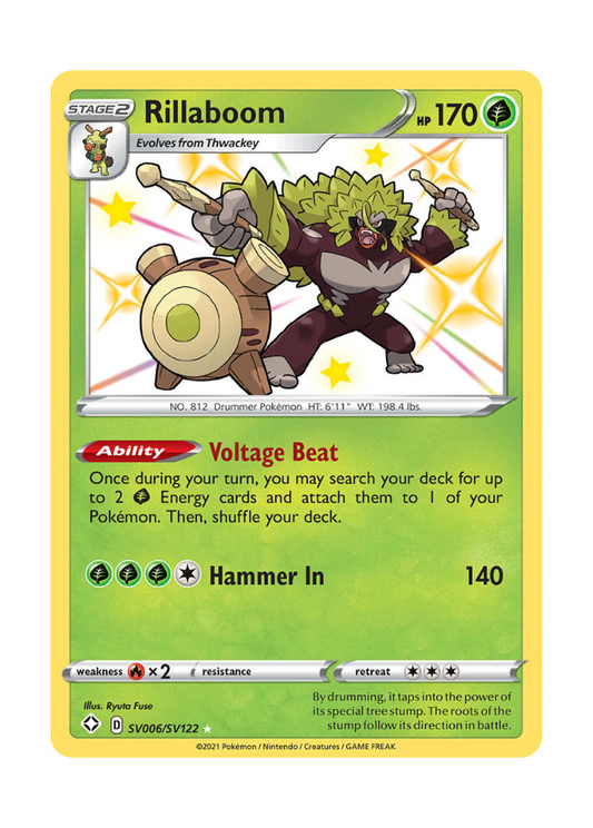 Shining Fates: Rillaboom Shiny Rare - SV006/SV122