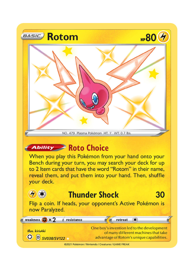 Shining Fates: Rotom Shiny Rare - SV038/SV122