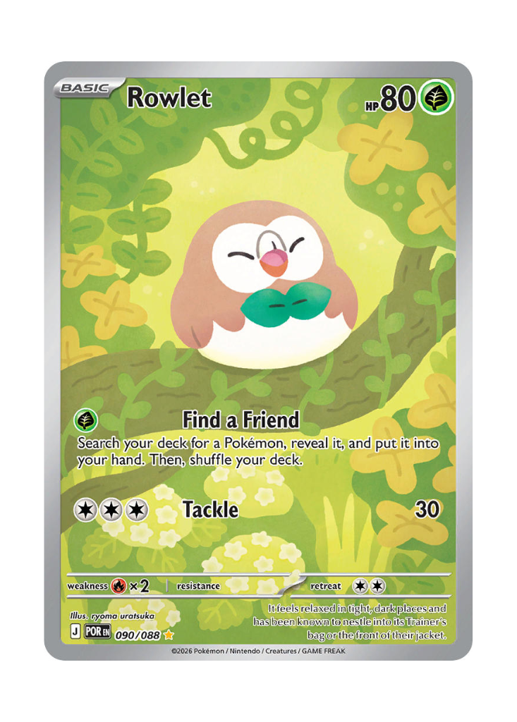 Perfect Order: Rowlet Illustration Rare - 090/088