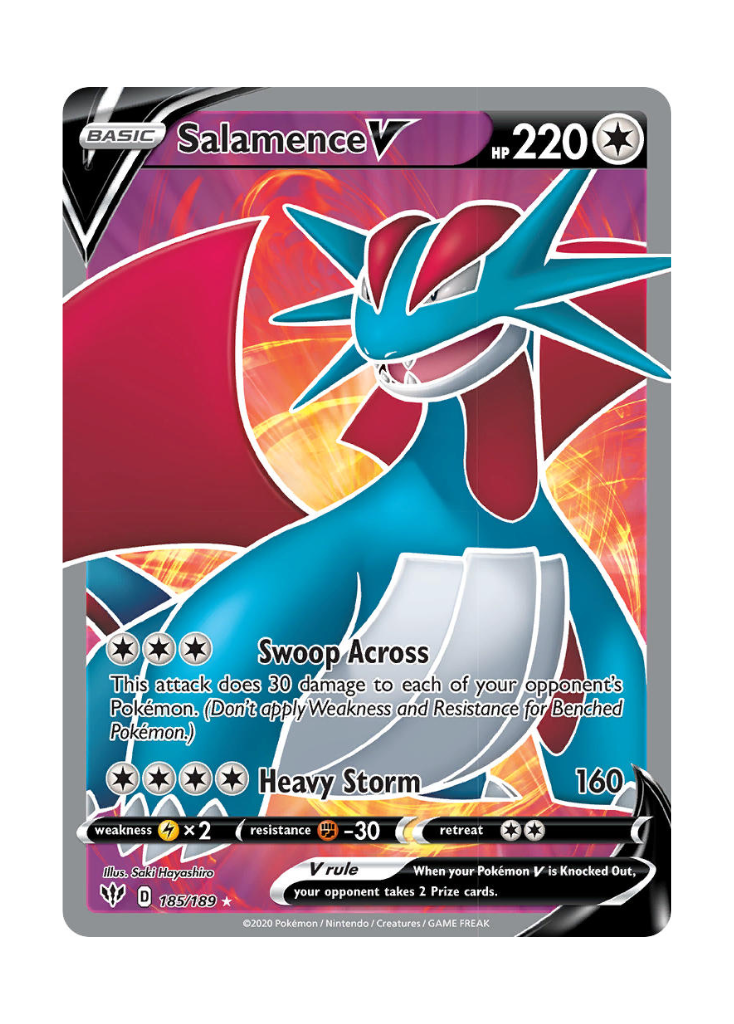 Darkness Ablaze: Salamence V Full Art - 185/189