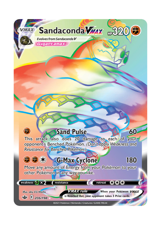 Chilling Reign: Sandaconda VMAX Rainbow Rare - 206/198