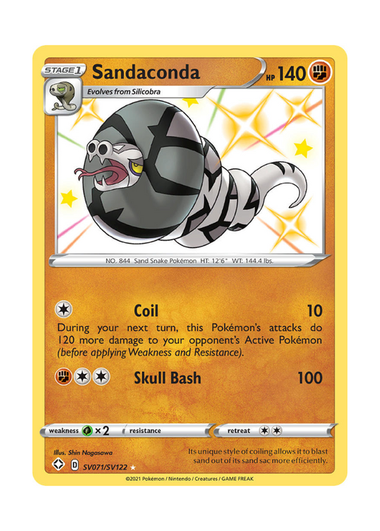Shining Fates: Sandaconda Shiny Rare - SV071/SV122