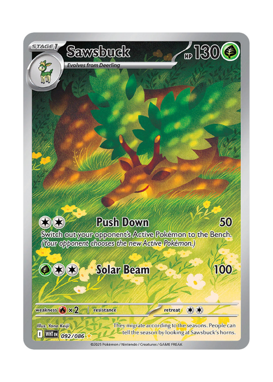White Flare: Sawsbuck Illustration Rare - 092/086