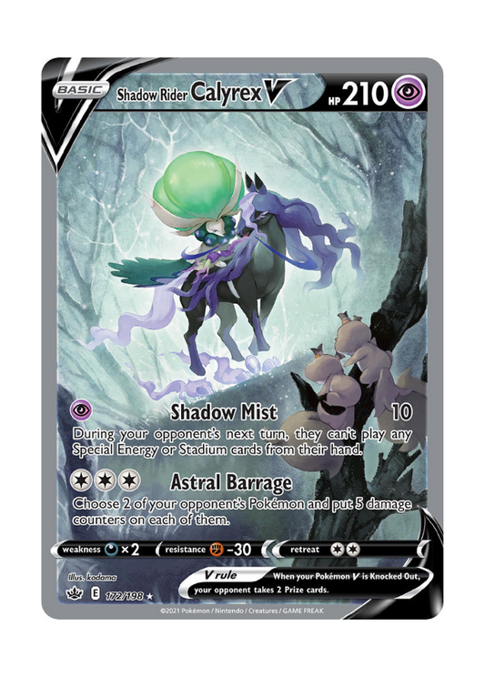Chilling Reign: Shadow Rider Calyrex V Alternate Full Art - 172/198