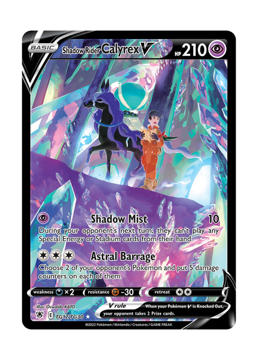 Astral Radiance: Shadow Rider Calyrex V Trainer Gallery - TG17/TG30