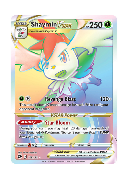 Brilliant Stars: Shaymin VSTAR Rainbow Rare - 173/172