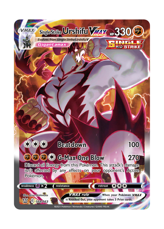 Battle Styles: Single Strike Urshifu VMAX Alternate Art Secret Rare - 168/163