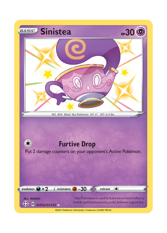 Shining Fates: Sinistea Shiny Rare - SV052/SV122